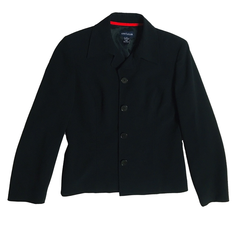 Black Four Button Ann Taylor Blazer Size 4